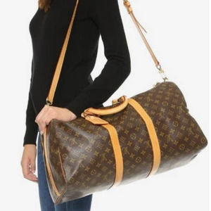 💎✨BEAUTIFUL✨💎AUTHENTIC Louis Vuitton Monogram Keep All Bandouliere 50 Duffle